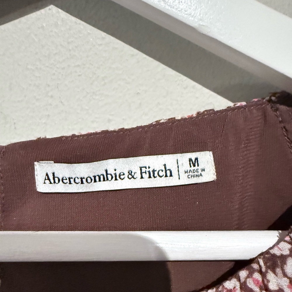 Abercrombie & Fitch floral crop top Peasant Boho Women M spring summer - Picture 6 of 9